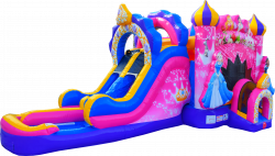 Princess Slide/Bounce House Combo