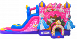 Diamond20Princess20Combo20Side201 1679504372 Princess Slide/Bounce House Combo