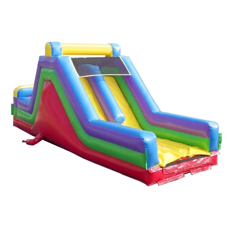 30' Retro Rainbow Inflatable Rock Climb Slide